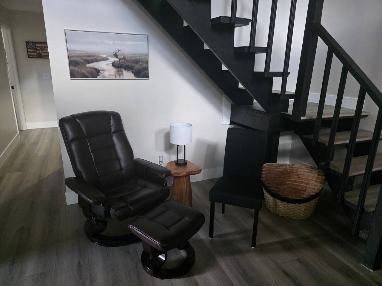 Reading nook and stairs