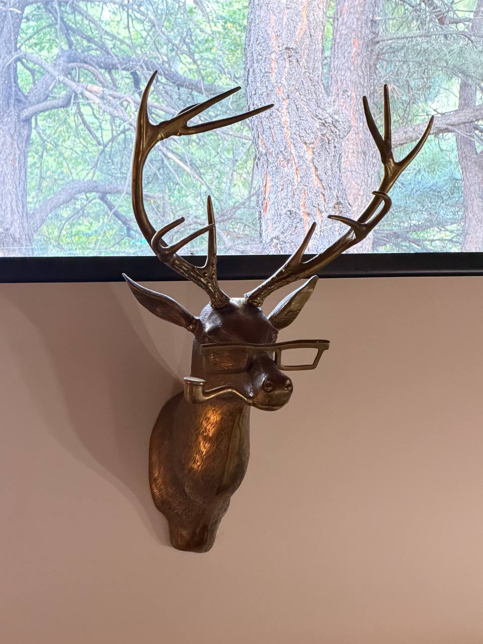 Decorative deer with glasses